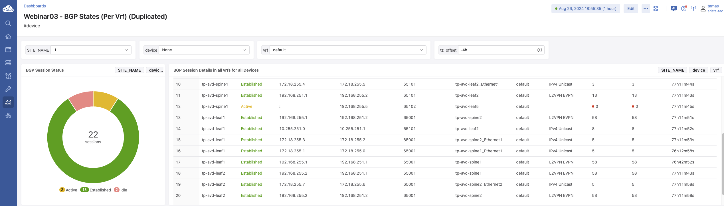 BGP Summary